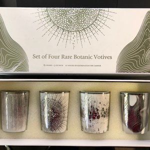 DL&CO : Mercury and White Votive Tumbler Candles NIB
